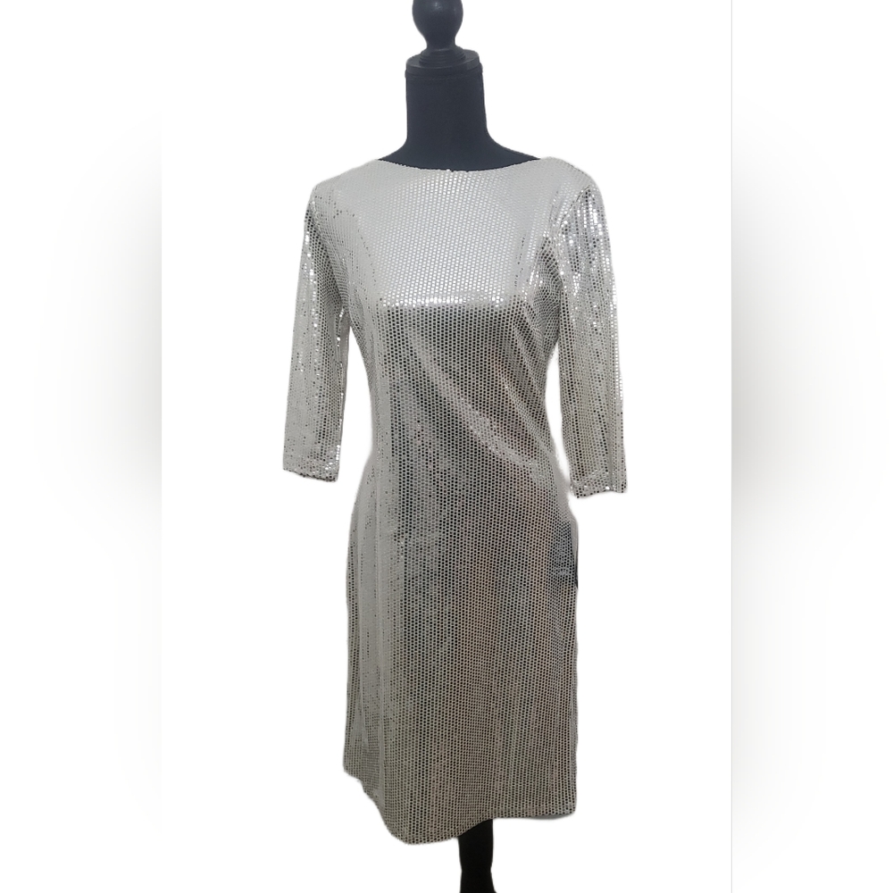 Alexa B Nites Gold Sequin Dress